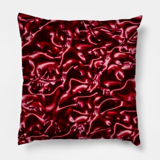 Satin Red Wine Abstract 'Flowers' Pillow