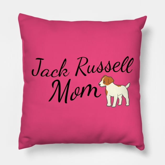 Jack Russell Terrier Dog Mom Pillow by tribbledesign
