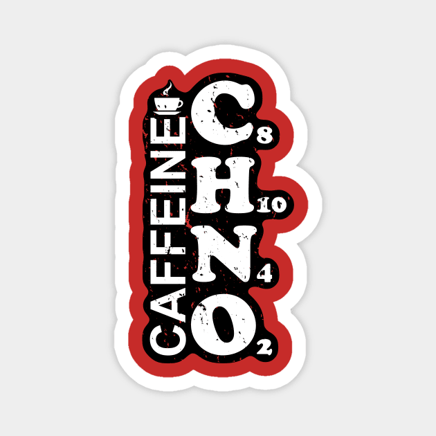 Chemical Symbol of Caffeine Magnet by Electrovista