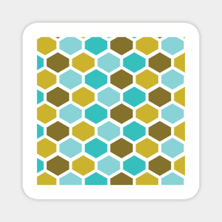 Bestagons Hexagon Mod Print Mid Century Pattern Magnet