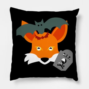Bat and Fox Pillow