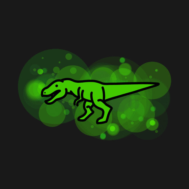 Green T-Rex Rainbow Dinosaurs Series by CelticDragoness