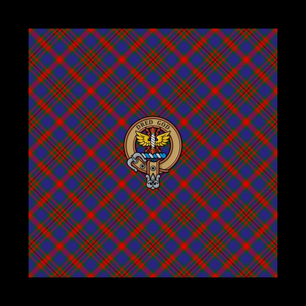 Clan Carnegie Crest over Tartan by sifis