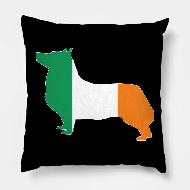 Swedish Vallhund Ireland Flag Filled Pillow by DPattonPD