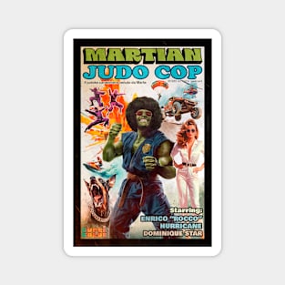 Martian Judo Cop, retro VHS design Magnet