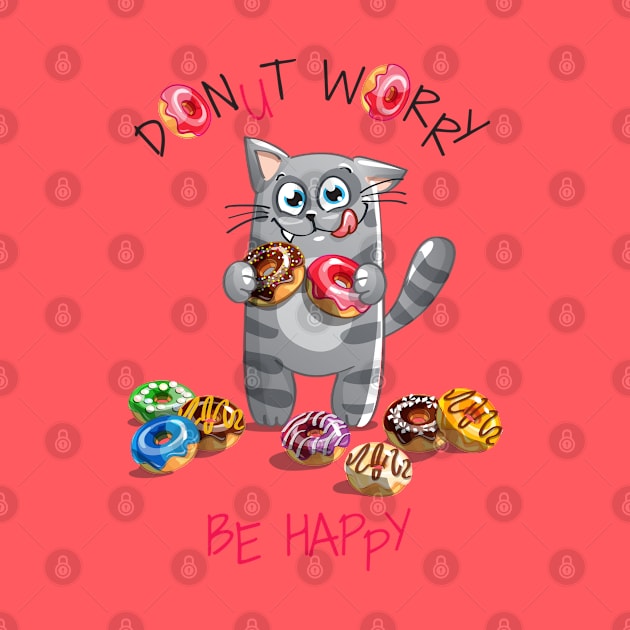 kitty donut worry by Mako Design 