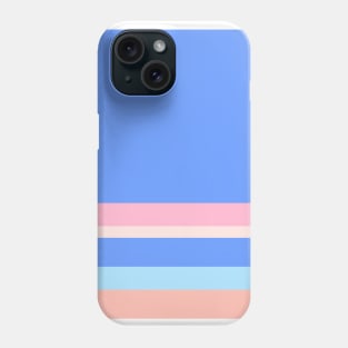 A subtle recipe of Powder Blue, Cornflower Blue, Little Girl Pink, Very Light Pink and Melon stripes. Phone Case