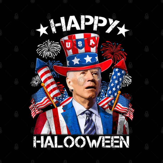 4th Of July Shirts Funny Joe Biden Happy Halloween Confused 4th of July 2023 by StarMa