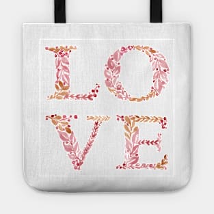 Love 2 - brown & vintage rose Tote