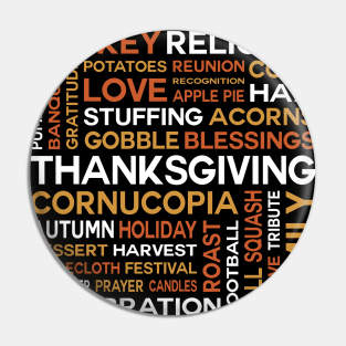 Thanksgiving Word Cloud Pin