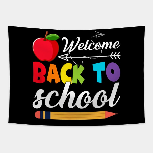 Funny Welcome Back To School First Day Of School Teachers Tapestry by torifd1rosie