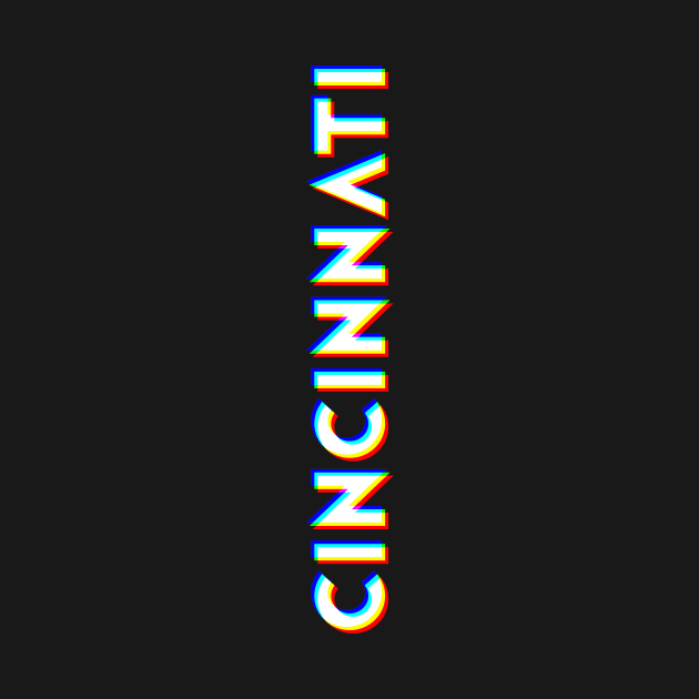 Cincinnati Ohio CMYK Glitch Type by Hashtagified