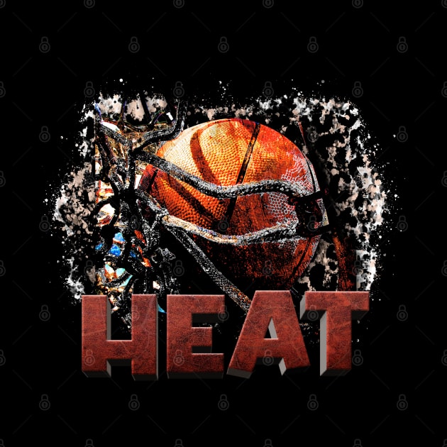 Classic Sports Heat Proud Name Basketball by Irwin Bradtke