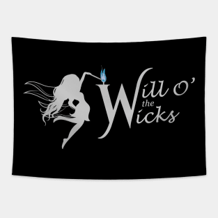 Will O The Wicks Candle Company Gray Logo Tapestry