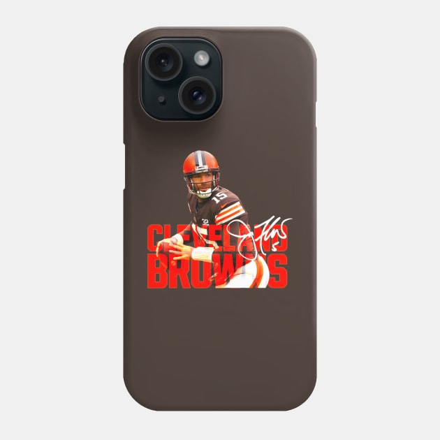 Cleveland Browns Joe flacco with autograph Phone Case by fadinstitute