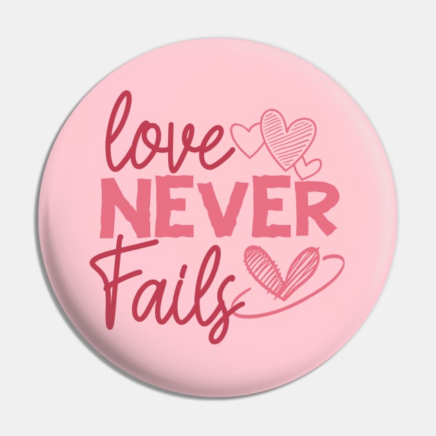 Love Never Fails - Love is Constant - Everlasting Love Pin by Unified by Design