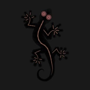 Spirograph Gecko silhouette T-Shirt