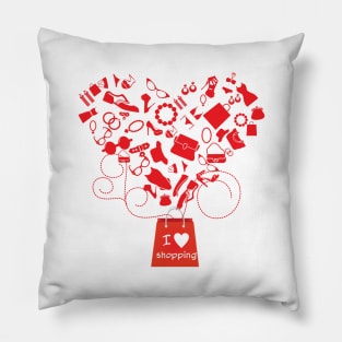 I Love Shopping Pillow