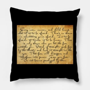 Mountain Monsters Full Fear Quote Pillow