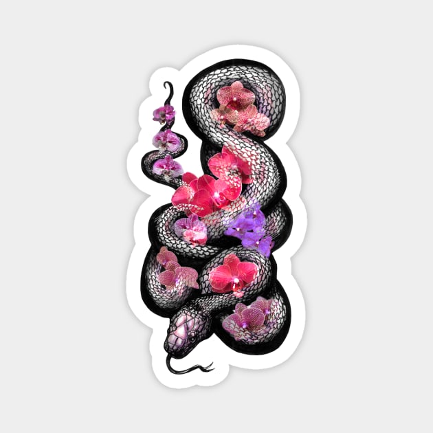 Flowering Snake Magnet by Warbler Creative