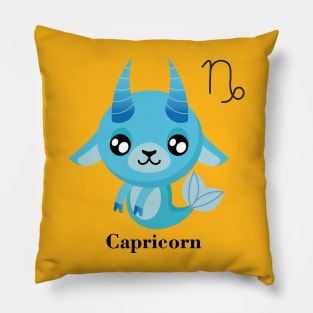 Cute Capricorn Zodiac Sign Pillow