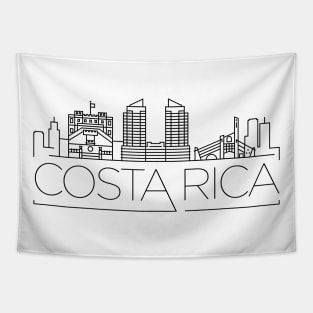 Costa Rica Minimal Skyline Tapestry