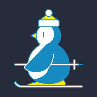 Little Blue Penguin Skiing T-Shirt