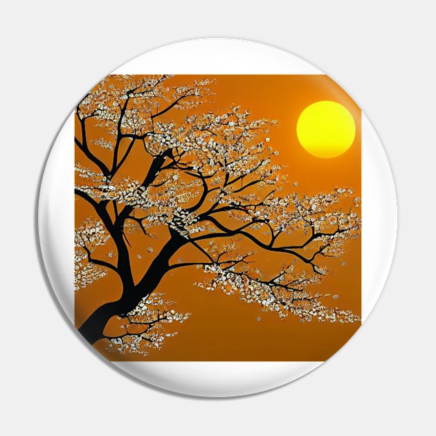 Attractive Sunset Pin by ErikBowmanDesigns