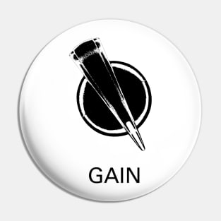 Gain Knob (Chicken-head, black) 100% Pin