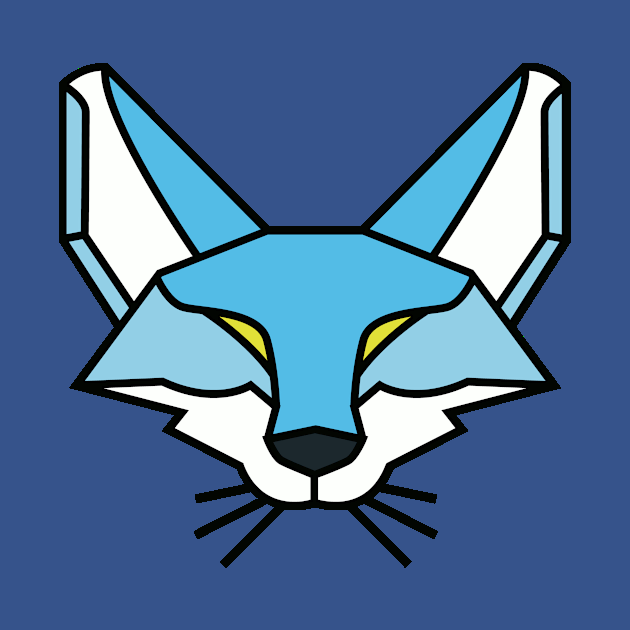 Geometric Blue Fox by Soomz