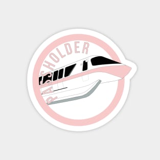 Passholder Millennial Pink Monorail Magnet