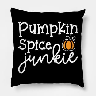 Pumpkin Spice Junkie Fall Autumn Halloween Cute Funny Pillow