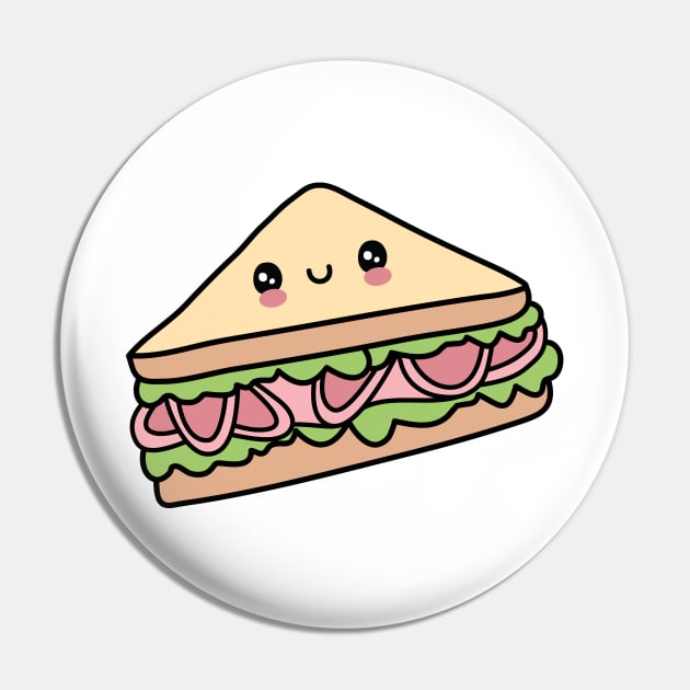 Cute Ham Sandwich Pin by Spicy Memes