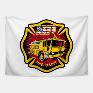 Airport Rescue Firefighter Tapestry