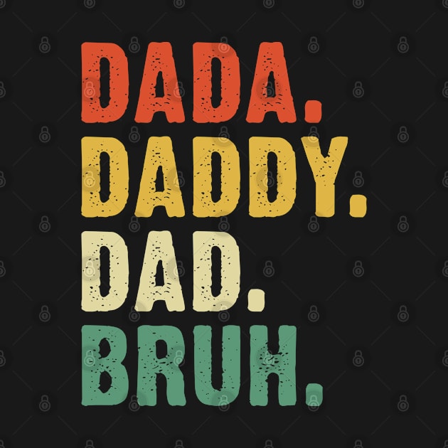 Dada Daddy Dad Bruh Father's Day Vintage Retro Funny by snnt