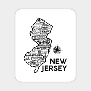 New Jersey Map Magnet