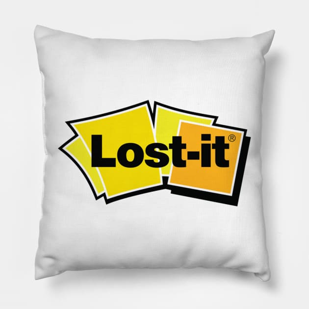 Lost It post it note parody Pillow by Church Life