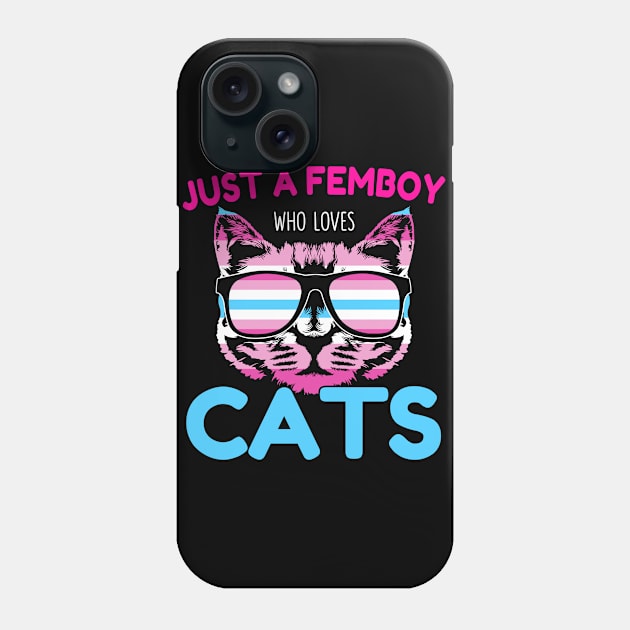 Just A Femboy Who Loves Cats Anime Cat Lover Gay Phone Case by Alex21