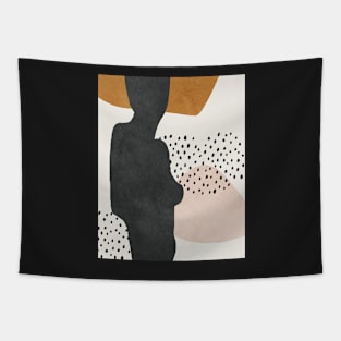 Abstract, Woman, Silhouette, Mid century modern wall art Tapestry