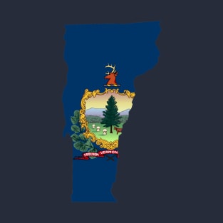 Vermont Flag Map T-Shirt