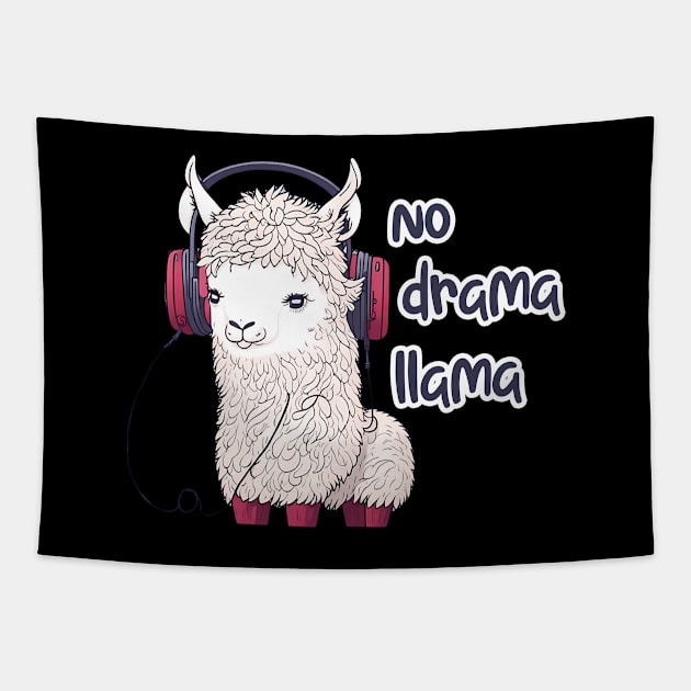 No Drama Llama Tapestry by Inked Lab