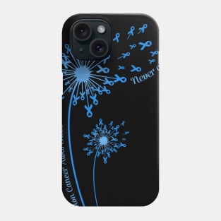 Dandelion Colon Cancer Awareness Never Give Up Phone Case