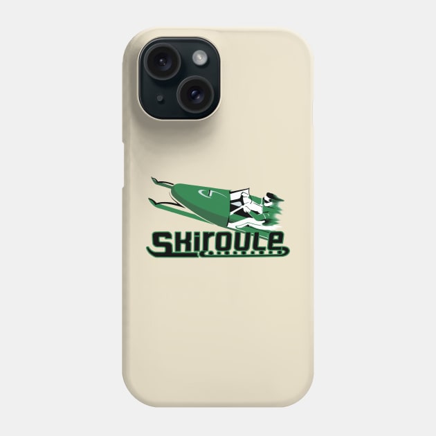 SKI green snowmobiles Phone Case by Midcenturydave