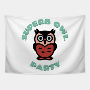 Superb Owl Party Tapestry