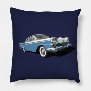 1959 Ford Galaxie in light blue Pillow