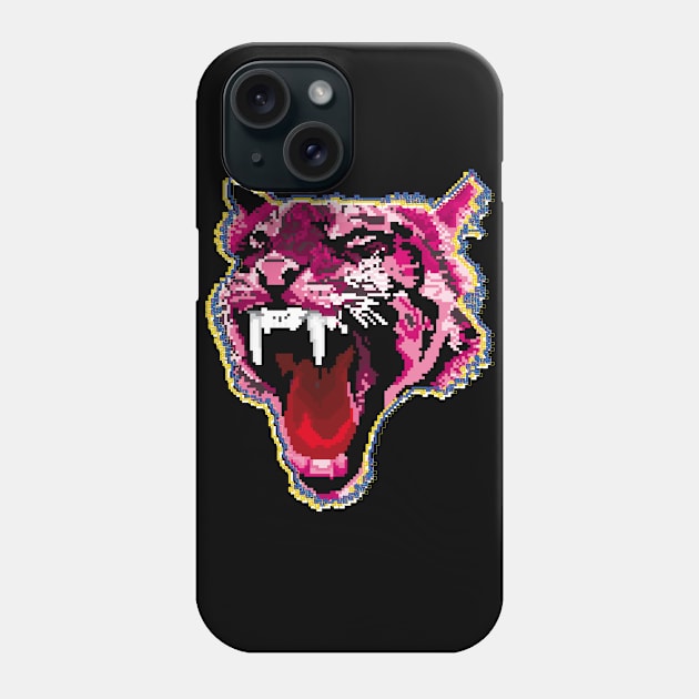 Weckywerks Pixel Tiger Phone Case by weckywerks