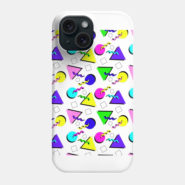 90s Retro Geometric Pattern Phone Case by lodesignshop