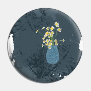 Daisy Blue Pin