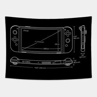 Retro Handheld Dimensions Tapestry