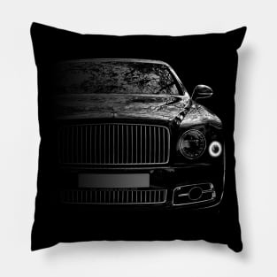 Bentley Mulsanne Speed  Black And White Cars Form Pillow